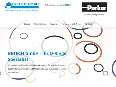 Website von BETECH GmbH