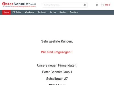 Website von Peter Schmitt GmbH