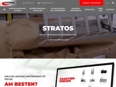 Website von EKOBAL spol. s r.o