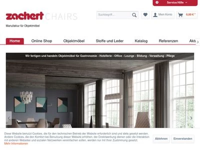 Website von Zachert Büro-Sitzmöbel GmbH & Co.KG