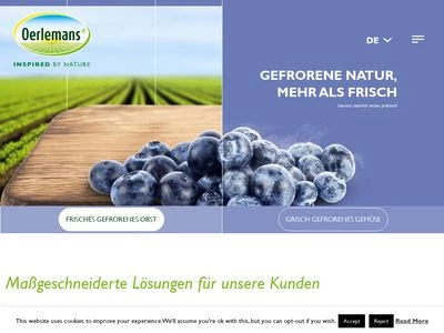 Website von Oerlemans Foods Nederland B.V.