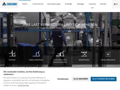 Website von Armanni Carrelli Elevatori Srl