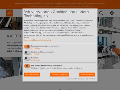 Website von KASTO Maschinenbau GmbH & Co. KG