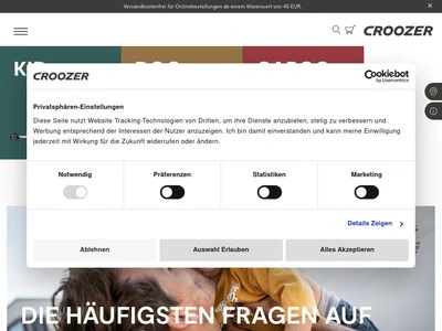 Website von Croozer GmbH