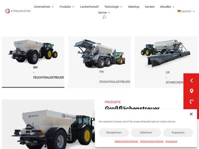 Website von Streumaster Maschinenbau GmbH