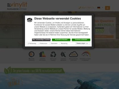 Website von Vinylit Fassaden GmbH