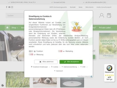 Website von Schneiders Profichemie GmbH & Co. KG