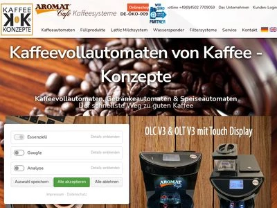 Website von Kaffee-Konzepte GmbH & Co. KG