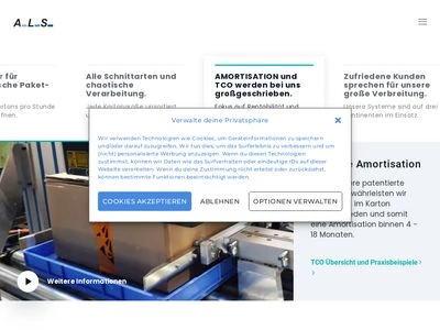 Website von ALS Automatic Logistic Solutions GmbH