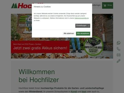 Website von HOCHFILZER GmbH & Co KG