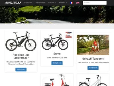 Website von Fahrradfabrik Schauff GmbH & Co. KG 