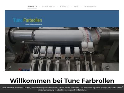 Website von Tunc Farbrollen