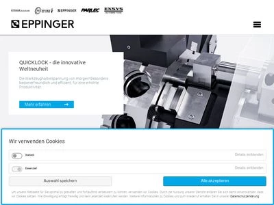 Website von EGT Eppinger Getriebe Technologie GmbH