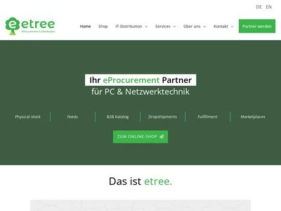 Website von etree GmbH