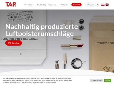 Website von TAP Telion- Air- Pac GmbH