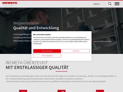 Website von Wemefa H. Christopeit GmbH