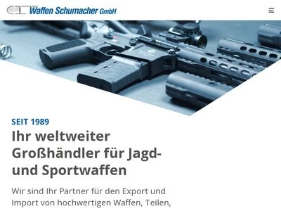 Website von Waffen Schumacher GmbH