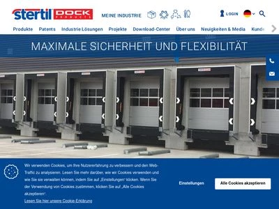 Website von Stertil GmbH