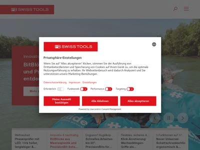 Website von PB Swiss Tools AG