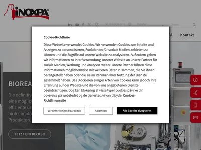 Website von INOXPA S.A.U.