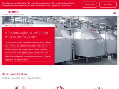 Website von Bertsch Holding GmbH