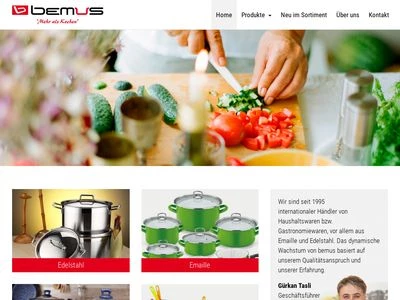 Website von Bemus Stahlwaren - Gürkan Tasli