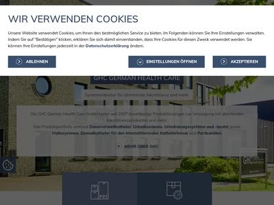 Website von GHC German Health Care GmbH