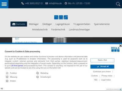 Website von RHI & A GmbH & Co. KG