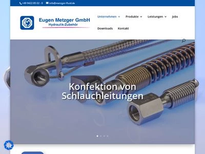 Website von Eugen Metzger GmbH Hydraulik-Zubehör 