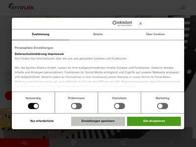 Website von Synflex Elektro GmbH