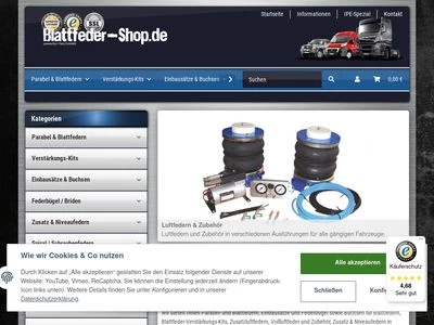 Website von I-Parts Eichsfeld / Blattfeder-Shop