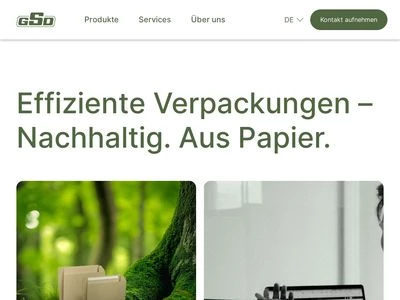 Website von GSD Verpackungen Gerhard Schürholz GmbH