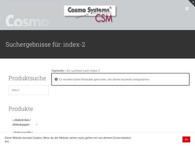 Website von Cosmo Systems GmbH & Co. KG