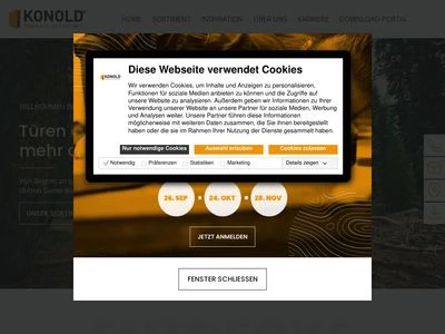 Website von KONOLD Härtsfelder Holzindustrie GmbH