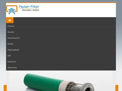 Website von Fauter-Filter GmbH