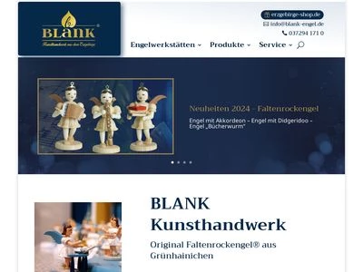 Website von Blank Kunsthandwerk