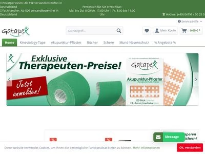 Website von Gatapex Medical Ltd.