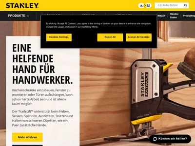 Website von Stanley Black & Decker Deutschland GmbH