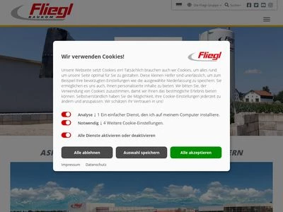 Website von Fliegl Bau- und Kommunaltechnik GmbH