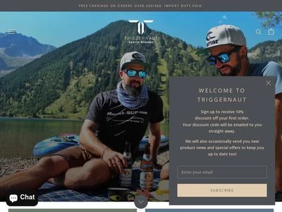 Website von TRIGGERNAUT Sportsglasses FG Trade GmbH