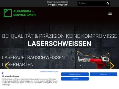 Website von Aluminium - Service GmbH