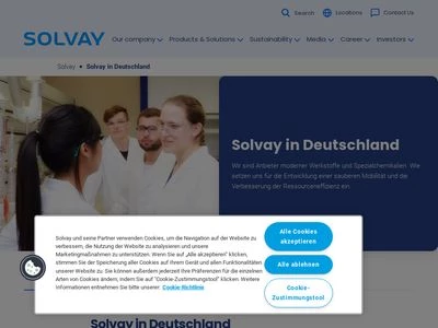 Website von Solvay GmbH