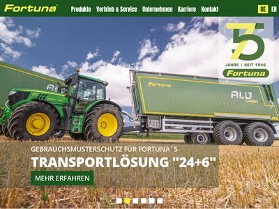 Website von Fortuna Fahrzeugbau GmbH & Co. KG