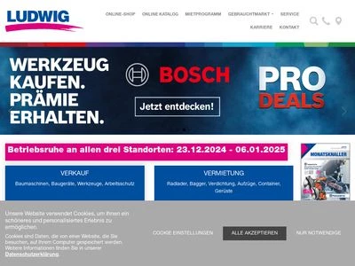 Website von Ludwig GmbH Bau- und Industriebedarf