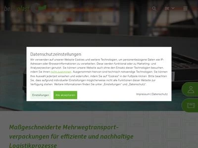 Website von bekuplast GmbH