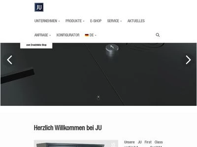 Website von JU-Metallwarenfabrik GmbH