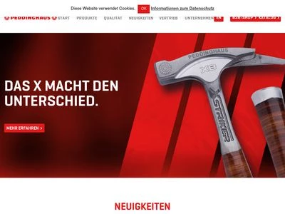 Website von Peddinghaus Handwerkzeuge Vertriebs GmbH