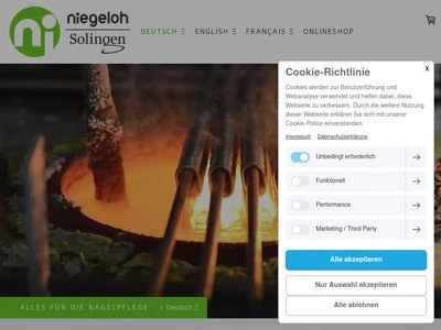 Website von E. u. W. Niegeloh GmbH & Co. KG