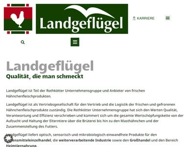 Website von Landgeflügel FG Vertriebsgesellschaft mbH