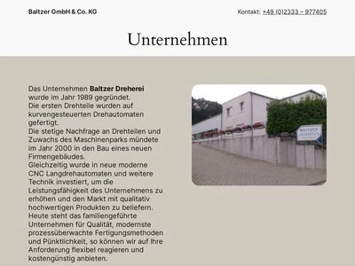 Website von Baltzer GmbH & Co.KG